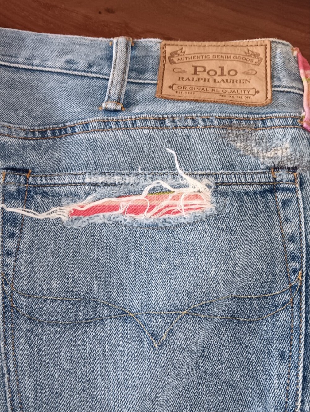Polo Ralph Lauren Distressed/Serape Sullivan Slim Jeans